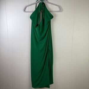 Oh Polly Emerald Green Halter Mini Dress